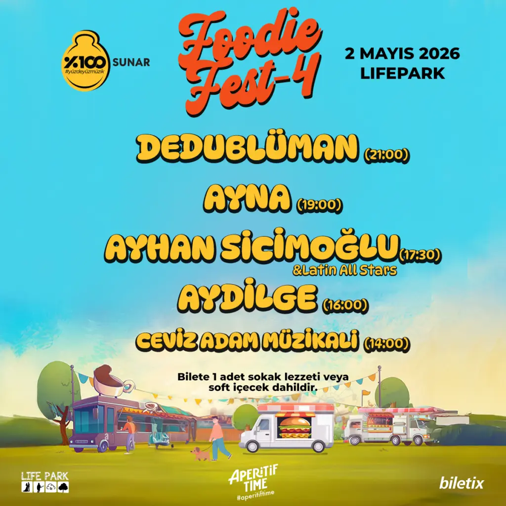 Yüzdeyüz Müzik sunar: Foodiefest 4 – Lifepark İstanbul etkinlik afişi